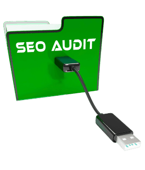 Une clé USB branchée sur un dossier d'audit SEO pour le service d'audit SEO de Ly Rédaction